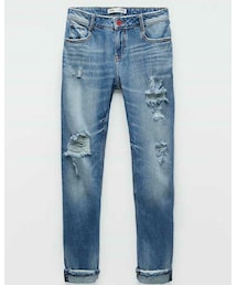 ZARA | Z1975 リラックスフィットダメージ加工デニムパンツ(デニムパンツ)