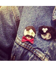 ハンドメイドのバッジ(ブローチ/コサージュ)