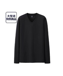 UNIQLO | ＭＥＮ　スーピマコットンＶネックＴ（長袖）＋(Tシャツ/カットソー)