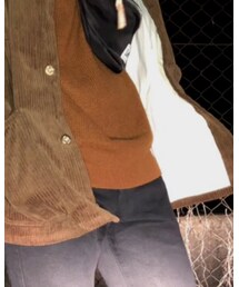 GU | ワッフルネックセーター ¥990(トップス)