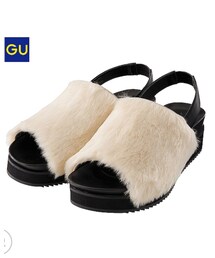 GU | フェイクファーサンダル(サンダル)