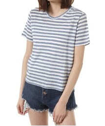 MOUSSY | リネンボーダーT(Tシャツ/カットソー)