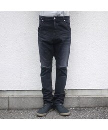 Jieda | JieDa　DAMAGE SARROUEL SKINNY DENIM (BLK)(デニムパンツ)