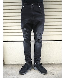 Jieda | JieDa  Damage　SARROUEL SKINNY DENIM (デニムパンツ)