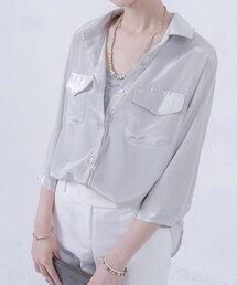 #nude | 光澤七分袖襯衫(シャツ/ブラウス)