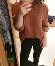 ONCE UPON A TIME | 深橘麻料襯衫(シャツ/ブラウス)