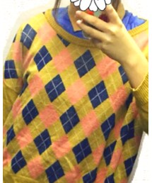 古着 | アーガイルチェックが可愛い。used感バリバリのヨレヨレ感も御愛嬌。笑(ニット/セーター)