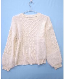 ehka sopo | シャギーニット オフホワイト(ニット/セーター)