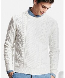 UNIQLO | ケーブルクルーネックセーター(ニット/セーター)