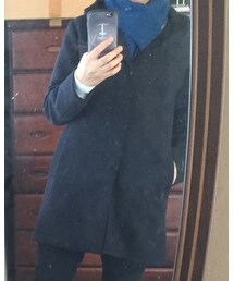 GU | ウールブレンドフーディコート(ダウンジャケット/コート)