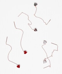 ハートストーンドロップピアス(ピアス（両耳用）)