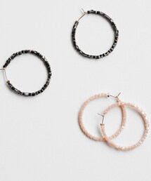 スクエアビーズリングピアス(ピアス（両耳用）)