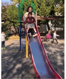 姪っ子と滑り台🍄 | その他