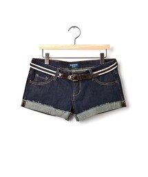 個性反折潮流款牛仔短褲(デニムパンツ)