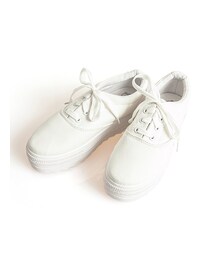 學院風情內增高厚底帆布鞋(その他シューズ)
