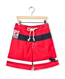 短褲-涼感配色休閒海灘褲((カーゴパンツ)