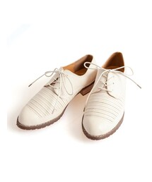 牛津鞋-氣質女伶綁帶牛津平底鞋(その他シューズ)