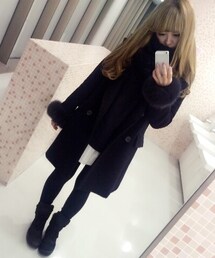 JILL STUART | アウター着るとまともなんです。
スヌードは手編みです。笑(チェスターコート)