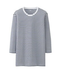 UNIQLO | スーピマコットンボーダーT(7分袖)(Tシャツ/カットソー)