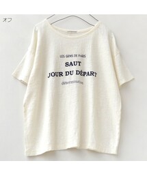 A La mode Marche | リネンテンジクプリントＴシャツ(Tシャツ/カットソー)