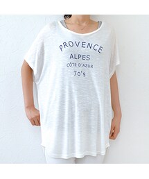 A La mode Marche | レーヨンスラブロゴＴシャツ(Tシャツ/カットソー)