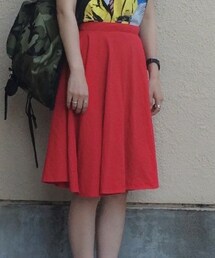 MOUSSY | 赤フレアスカート(スカート)