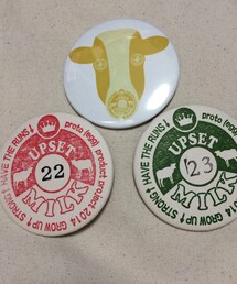 缶バッジ#牛乳こぼし部(バッジ)