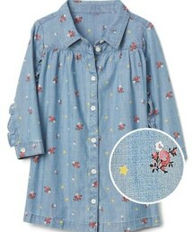 babyGAP | デニムシャツワンピース　刺繍(シャツワンピース)