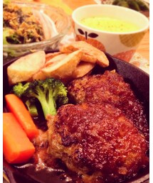 今日のごはんはハンバーグ♡ | その他