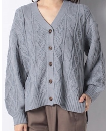 Melan Cleuge | ケーブル柄Vカーデニット¥4,400(カーディガン/ボレロ)