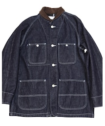 UNIVERSAL PRODUCTS | 2016fw シンプルなデザインにも拘りの詰まったカバーオールになります。 シーズン通して着回しの効く、程良いオンスを使用したデニムはアタリや色落ちなども楽しんで頂けます。 襟をコーデュロイに切り替える事で良いアクセントに。裏地にはウィンドストッパーを採用する事で、防風性もありつつ保温性も高くなっています。(デニムジャケット)