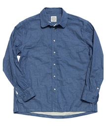 PORTER CLASSIC | “DOUBLE GAUZE SHIRT” 「ガーゼ＆ガーゼ」 夏場に重宝するナチュラルなガーゼを使用し、フワッとしたシルエットを演出するギャザーで肌への優しさを追求。 吸水性と速乾性に優れ、着用と洗濯を繰り返す度に着心地が良くなります。 (シャツ/ブラウス)