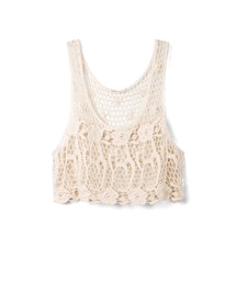 LOVFEE | 輕夏花朵編織縷空背心(タンクトップ)