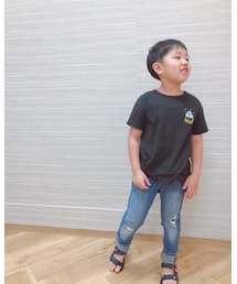 前にはミッキーのワンポイント | Tシャツ/カットソー