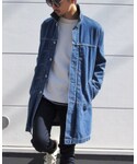 YUSUKE5｜KUROのステンカラーコートを使ったコーディネート - WEAR
