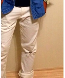 UNIQLO | 自作ダメージ加工(デニムパンツ)