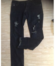 自作ダメージ加工 | デニムパンツ