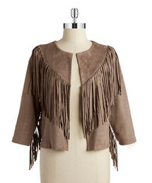 DESIGN LAB Faux Suede Fringe Jacket(その他アウター)
