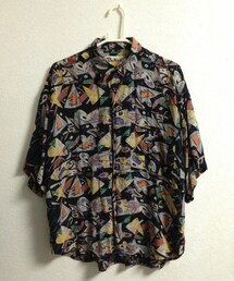 不明 | used総柄シャツ(シャツ/ブラウス)