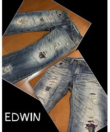 EDWIN | EDWIN 自作ダメージデニム(デニムパンツ)
