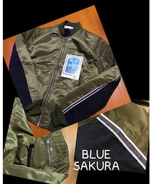 BLUE SAKURA | ma-１ 左腕にセルヴィッチが入ってシンプルでかっこいいです！(MA-1)