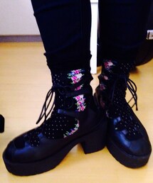 編み上げ風厚底(その他シューズ)