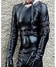 CHICTRY | CHICTRY Slim Fit Metallic Latex Shirt(スウェット)