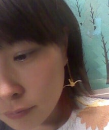 鶴のピアス | ピアス（片耳用）