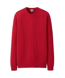 UNIQLO | コットンカシミヤケーブルクルーネックセーター(ニット/セーター)