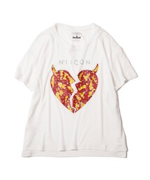 Deviluse | Ladies Bling Heart T-shirts(White)(Tシャツ/カットソー)