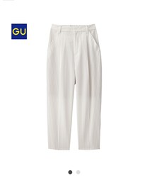 GU | ハイウエストボリュームパンツ ストライプ(その他パンツ)