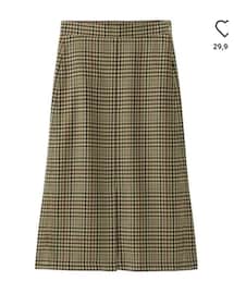 GU | GU ナローミディスカート チェックam(スカート)