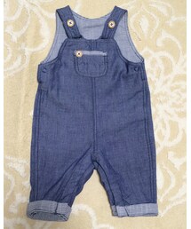 H&M | オーバーオール 60サイズの短パン探してたけどなくて見つけたのがこのオーバーオール！55サイズしかなかったけどヒトメボレで買っちゃった⸜(๑⃙⃘'8'๑⃙⃘)⸝(サロペット/オーバーオール)