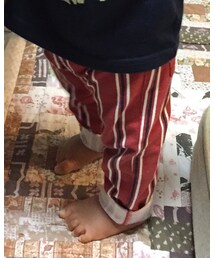 あかのれん | レッドストライプパンツ(その他パンツ)
